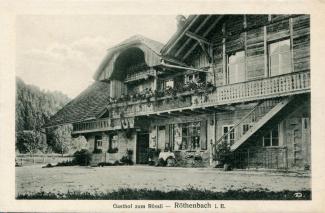 Postkarte «Gasthof zum Rössli – Röthenbach i. E.»; Postkartenverlag R. Deyhle & Cie, Bern; Ausgabejahr unbekannt