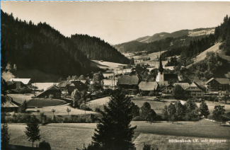 Ansichtskarte «Röthenbach i/E. mit Senggen»; Verlag Globetrotter G.m.b.H., Luzern; abgestempelt «INFANTERIESCHULEN Feldpost, Auffahrt 1954»; gelaufen nach Belp 
