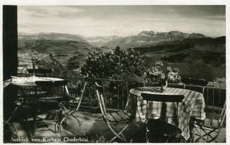 Ansichtskarte «Ausblick vom Kurhaus Chuderhüsi»; Joh. Dubach, Thun; Ausgabejahr unbekannt; ungelaufen
